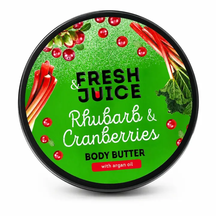 Fresh Juice Body Butter - Rhubarb & Cranberries with Argan Oil