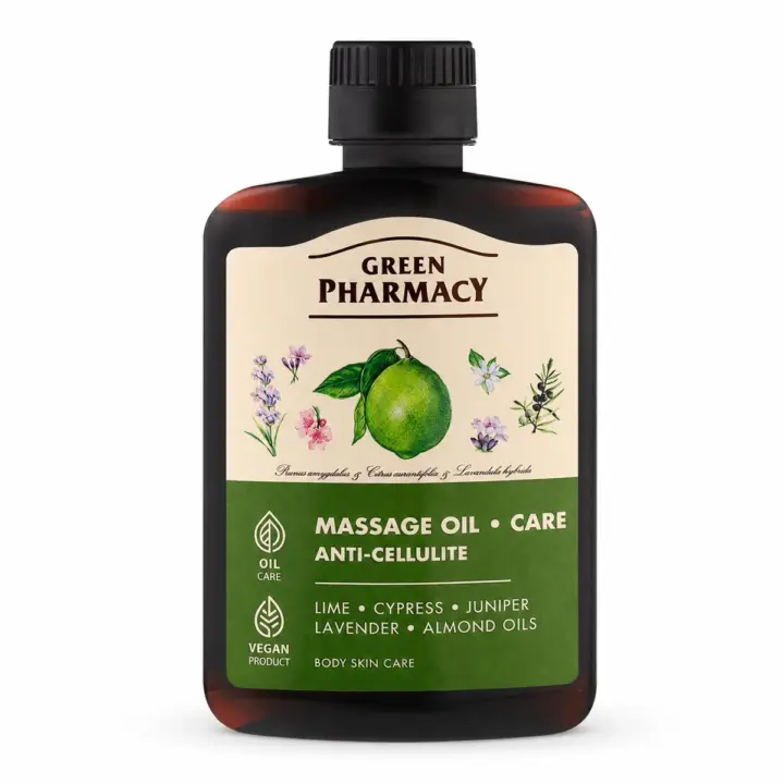 Green Pharmacy Anti-Cellulite Massage Oil - Lime, Citrus & Juniper - 200ml